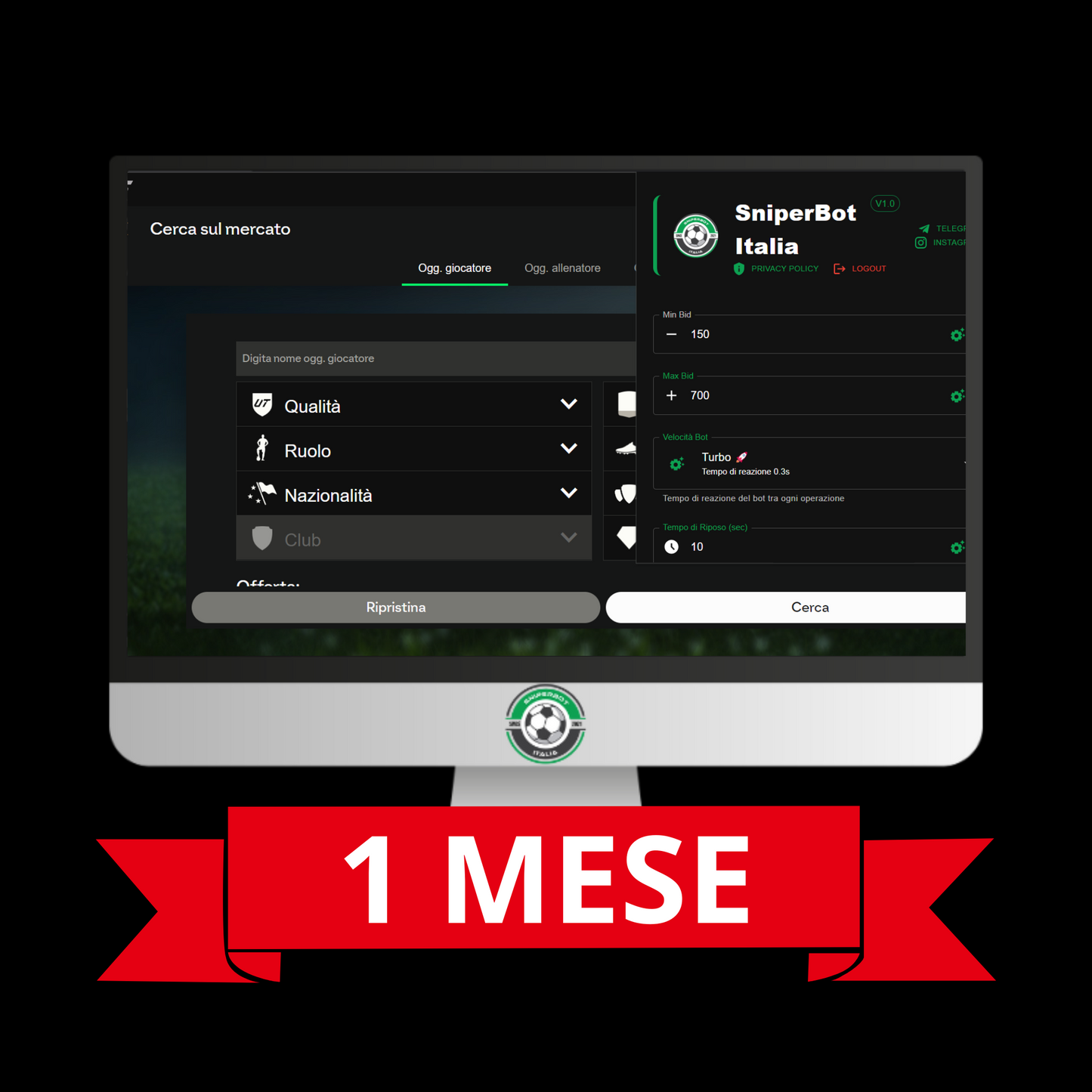 SNIPERBOT WEBAPP (PC) FC 26 1 MESE DI PROVA